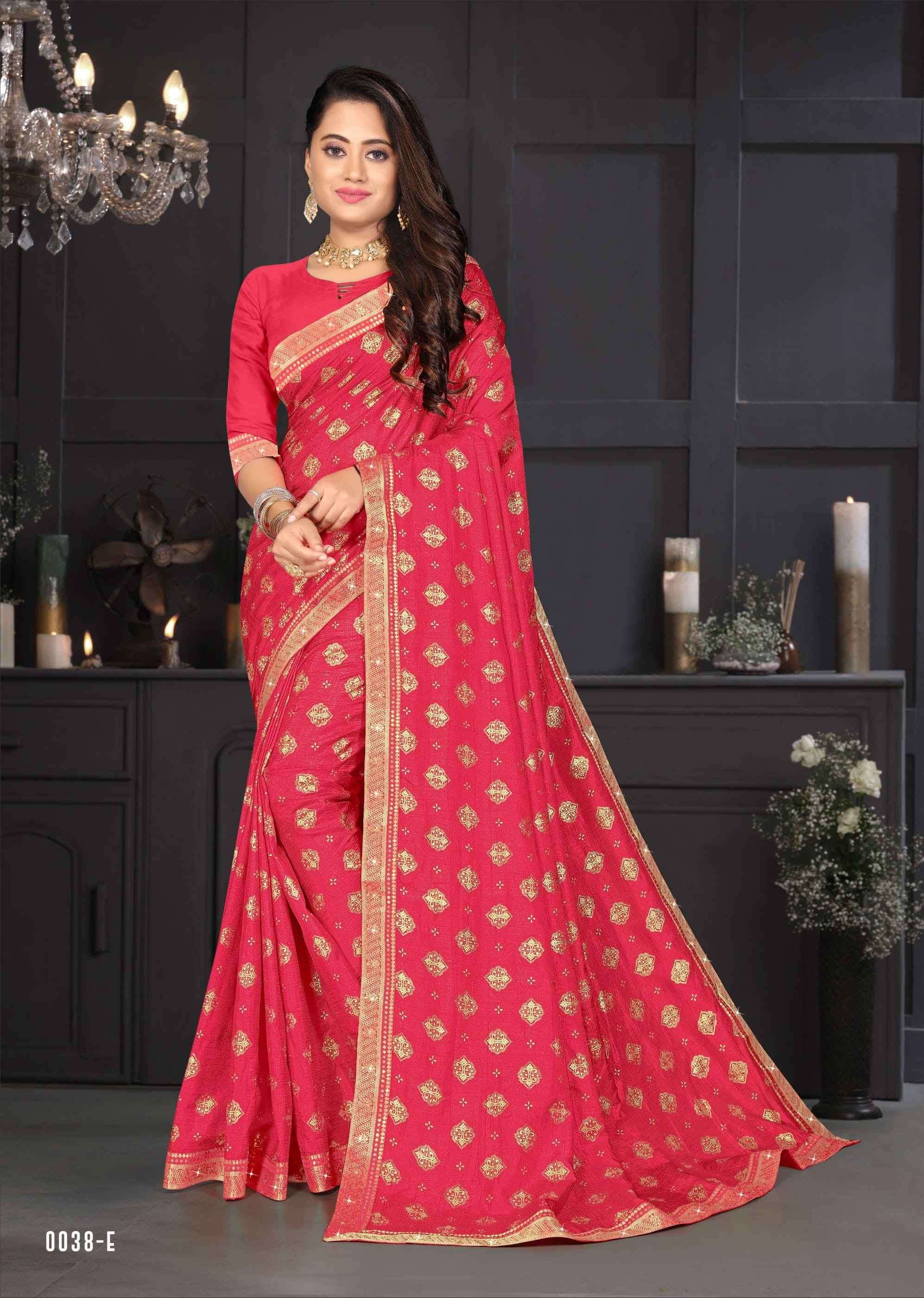 PISTA RABDI BY INDIAN WOMEN 0038-A TO 0038-H SERIES INDIAN TRADITIONAL WEAR COLLECTION BEAUTIFUL STYLISH FANCY COLORFUL PARTY WEAR & OCCASIONAL WEAR VICHITRA SILK SAREES AT WHOLESALE PRICE