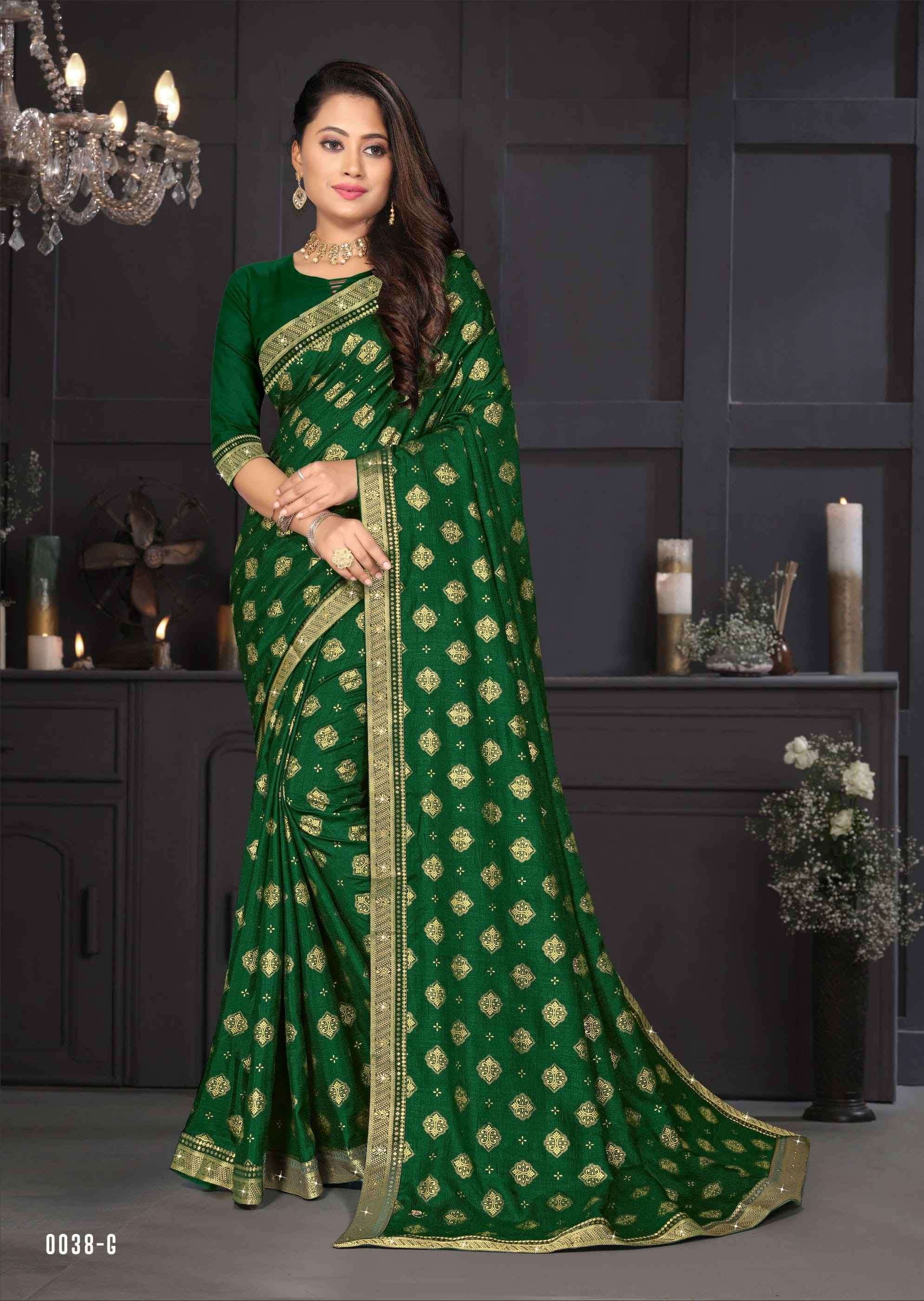PISTA RABDI BY INDIAN WOMEN 0038-A TO 0038-H SERIES INDIAN TRADITIONAL WEAR COLLECTION BEAUTIFUL STYLISH FANCY COLORFUL PARTY WEAR & OCCASIONAL WEAR VICHITRA SILK SAREES AT WHOLESALE PRICE