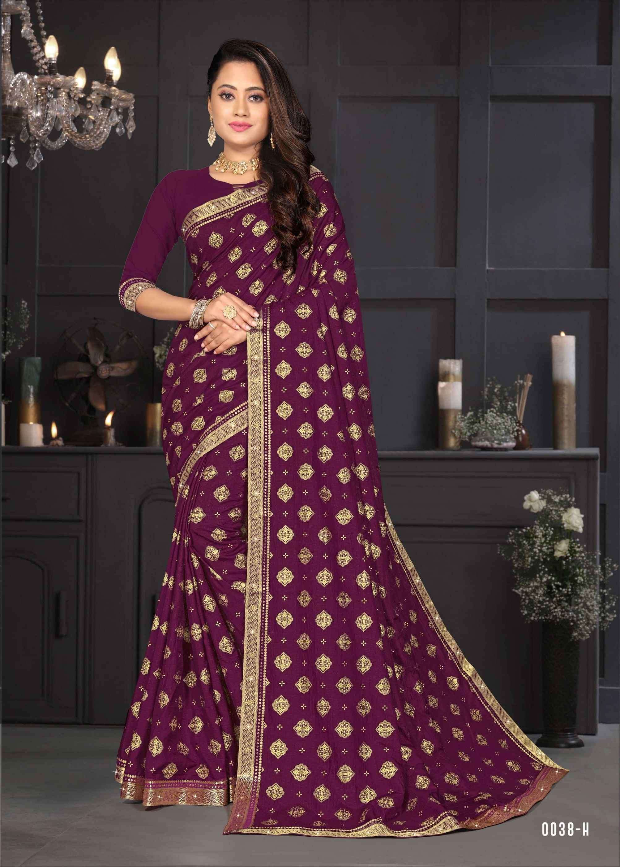 PISTA RABDI BY INDIAN WOMEN 0038-A TO 0038-H SERIES INDIAN TRADITIONAL WEAR COLLECTION BEAUTIFUL STYLISH FANCY COLORFUL PARTY WEAR & OCCASIONAL WEAR VICHITRA SILK SAREES AT WHOLESALE PRICE