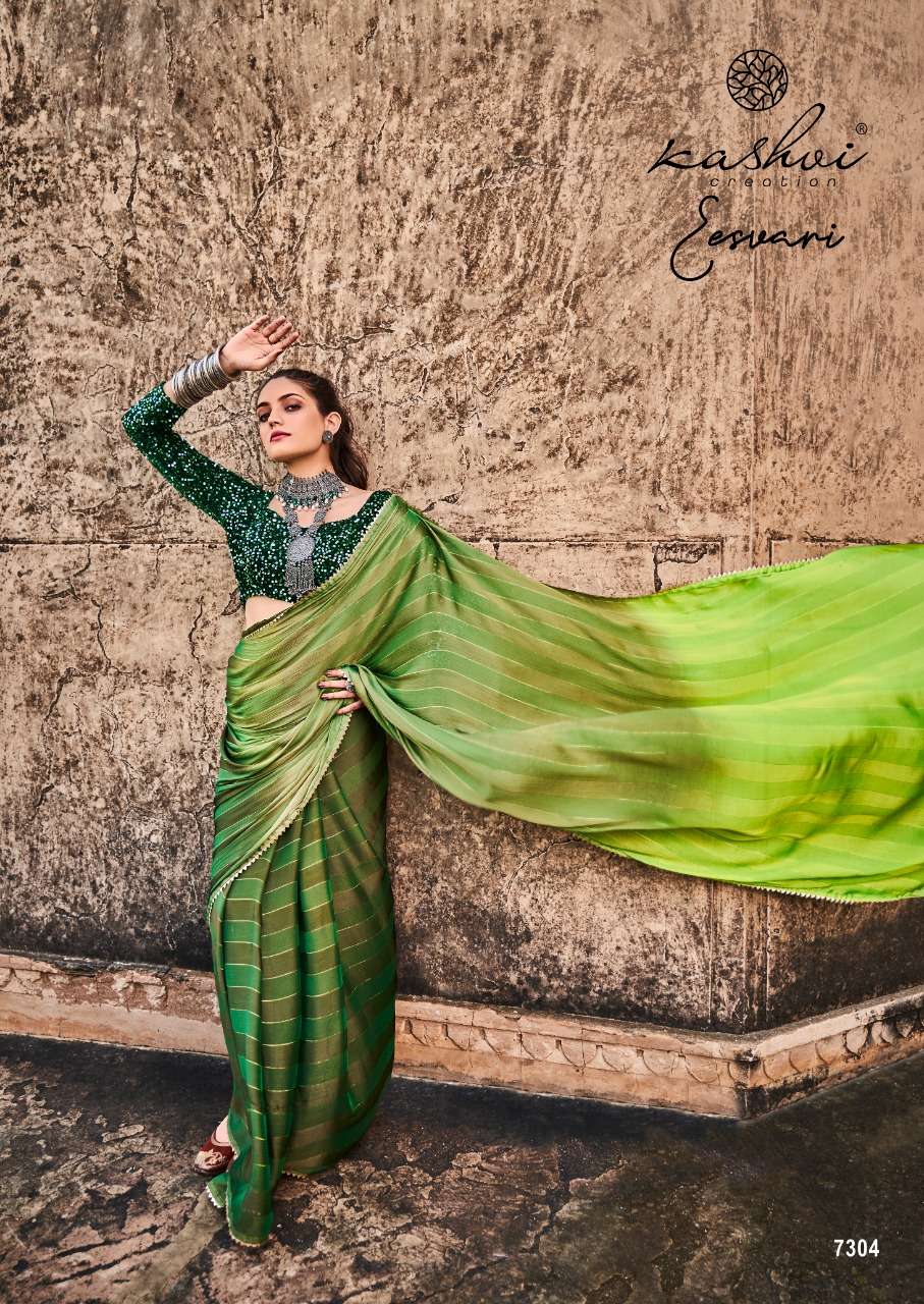 EESVARI BY KASHVI CREATION 7301 TO 7310 SERIES INDIAN TRADITIONAL WEAR COLLECTION BEAUTIFUL STYLISH FANCY COLORFUL PARTY WEAR & OCCASIONAL WEAR SATIN SAREES AT WHOLESALE PRICE