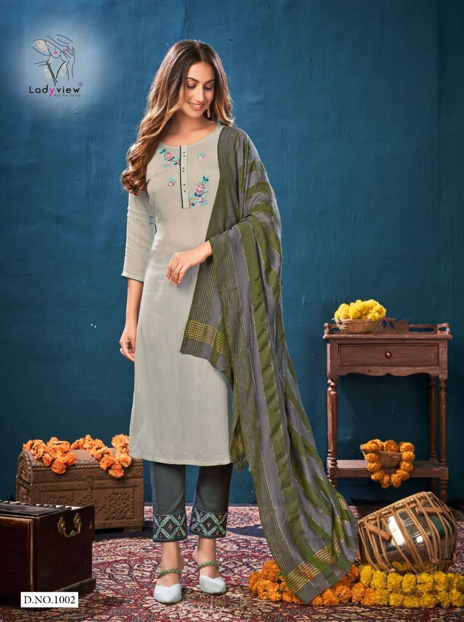 SARANGI BY LADY VIEW 1001 TO 1004 SERIES BEAUTIFUL SUITS COLORFUL STYLISH FANCY CASUAL WEAR & ETHNIC WEAR VISCOSE WITH WORK DRESSES AT WHOLESALE PRICE