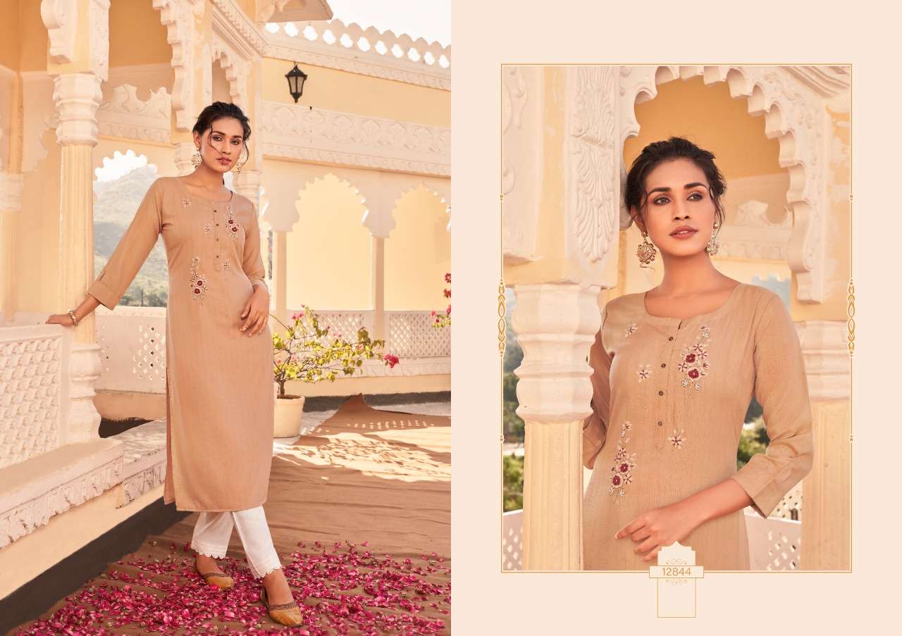 WALNUT BY KIVI 12841 TO 12846 SERIES DESIGNER STYLISH FANCY COLORFUL BEAUTIFUL PARTY WEAR & ETHNIC WEAR COLLECTION FANCY KURTIS AT WHOLESALE PRICE