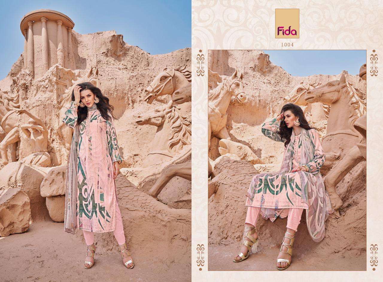 KIMAYA BY FIDA 1001 TO 1006 SERIES BEAUTIFUL SUITS COLORFUL STYLISH FANCY CASUAL WEAR & ETHNIC WEAR PASHMINA WOOL PRINT DRESSES AT WHOLESALE PRICE