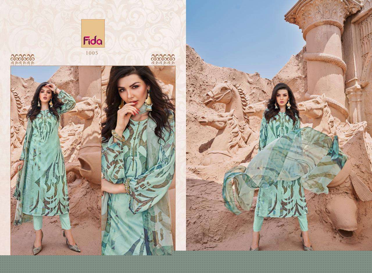 KIMAYA BY FIDA 1001 TO 1006 SERIES BEAUTIFUL SUITS COLORFUL STYLISH FANCY CASUAL WEAR & ETHNIC WEAR PASHMINA WOOL PRINT DRESSES AT WHOLESALE PRICE