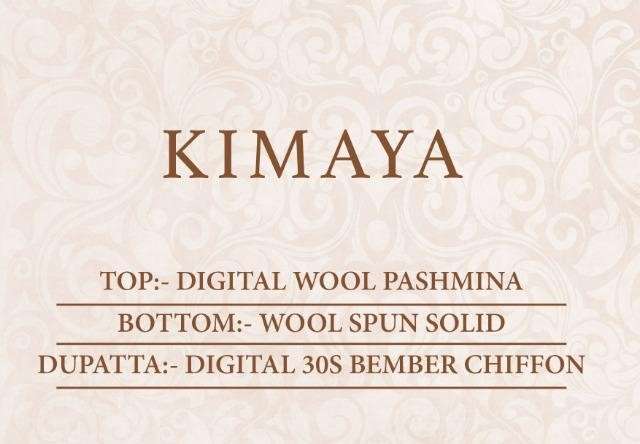 KIMAYA BY FIDA 1001 TO 1006 SERIES BEAUTIFUL SUITS COLORFUL STYLISH FANCY CASUAL WEAR & ETHNIC WEAR PASHMINA WOOL PRINT DRESSES AT WHOLESALE PRICE