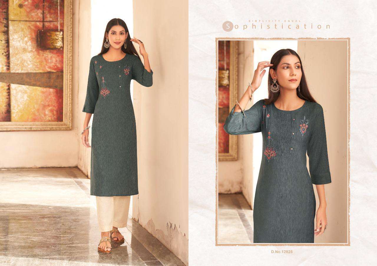 LEEMBOODI BY KIVI 12825 TO 12830 SERIES DESIGNER STYLISH FANCY COLORFUL BEAUTIFUL PARTY WEAR & ETHNIC WEAR COLLECTION FANCY WEAVING EMBROIDERY KURTIS AT WHOLESALE PRICE