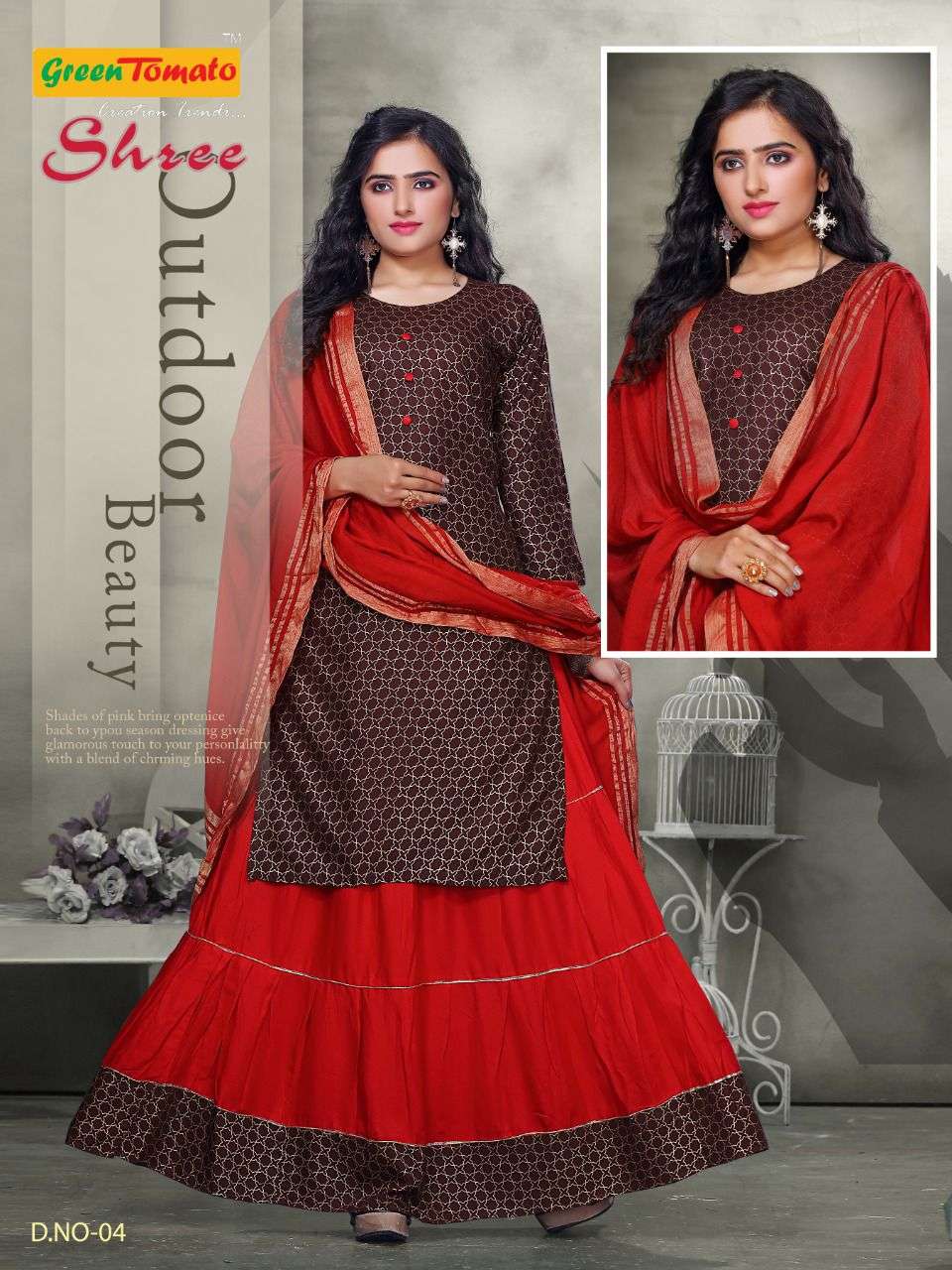 SHREE BY GREEN TOMATO 01 TO 08 SERIES BEAUTIFUL SUITS COLORFUL STYLISH FANCY CASUAL WEAR & ETHNIC WEAR HEAVY RAYON DRESSES AT WHOLESALE PRICE