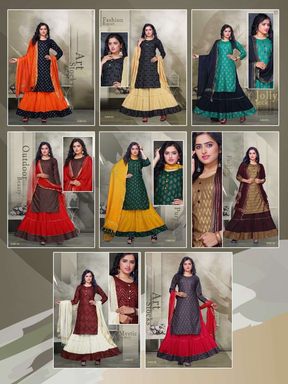 SHREE BY GREEN TOMATO 01 TO 08 SERIES BEAUTIFUL SUITS COLORFUL STYLISH FANCY CASUAL WEAR & ETHNIC WEAR HEAVY RAYON DRESSES AT WHOLESALE PRICE