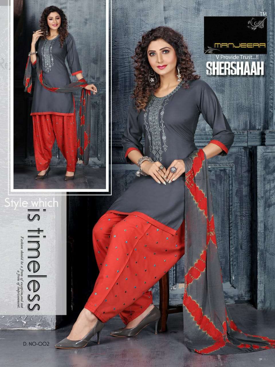 SHERSHAAH BY MANJEERA 001 TO 008 SERIES BEAUTIFUL PATIYALA SUITS COLORFUL STYLISH FANCY CASUAL WEAR & ETHNIC WEAR RAYON DRESSES AT WHOLESALE PRICE