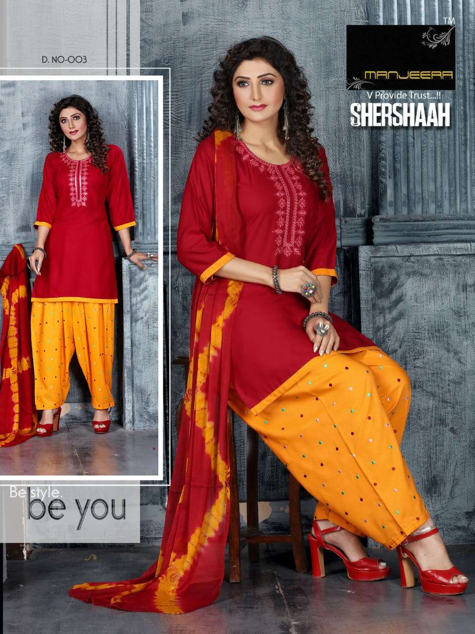 SHERSHAAH BY MANJEERA 001 TO 008 SERIES BEAUTIFUL PATIYALA SUITS COLORFUL STYLISH FANCY CASUAL WEAR & ETHNIC WEAR RAYON DRESSES AT WHOLESALE PRICE