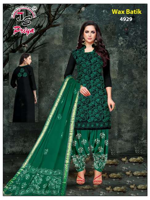 WAX BATIK BY J S PRIYA BEAUTIFUL SUITS COLORFUL STYLISH FANCY CASUAL WEAR & ETHNIC WEAR PURE COTTON DRESSES AT WHOLESALE PRICE