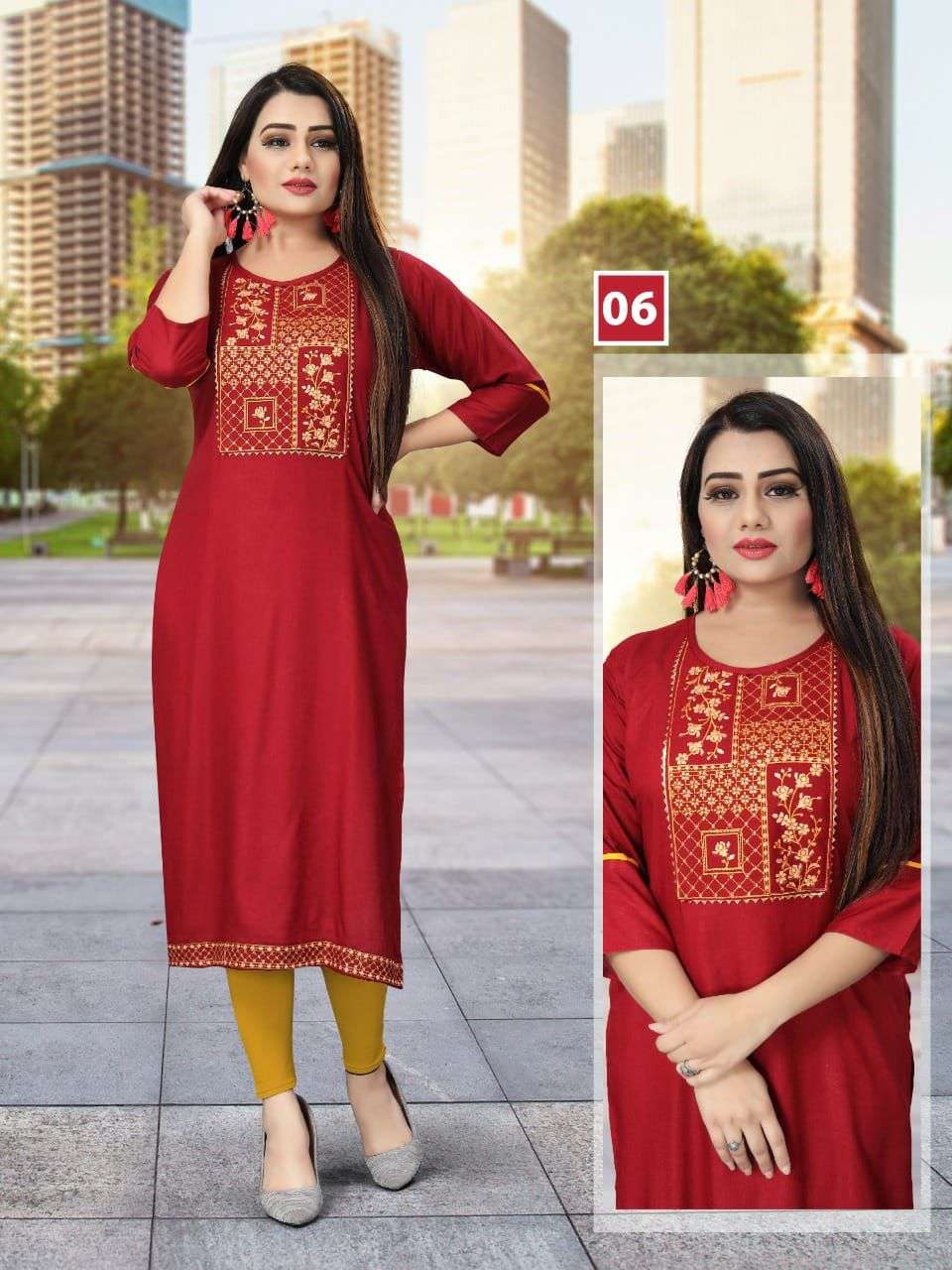 ZALAK BY BEAUTY QUEEN 01 TO 09 SERIES DESIGNER STYLISH FANCY COLORFUL BEAUTIFUL PARTY WEAR & ETHNIC WEAR COLLECTION RAYON EMBROIDERY KURTIS AT WHOLESALE PRICE