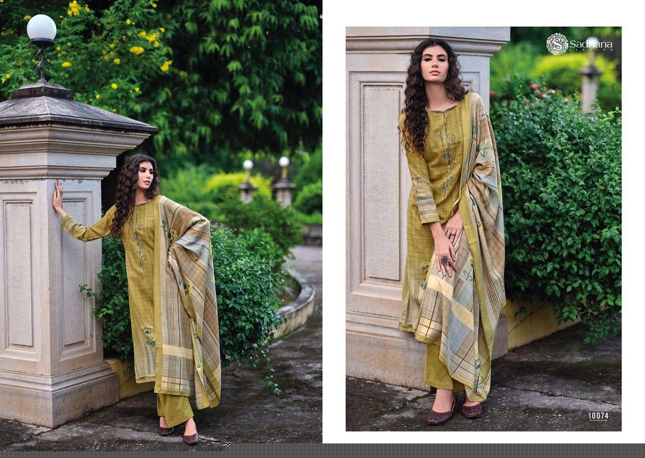 BLOSSOM BY SADHANA FASHION 10073 TO 10078 SERIES BEAUTIFUL STYLISH SUITS FANCY COLORFUL CASUAL WEAR & ETHNIC WEAR & READY TO WEAR PURE PASHMINA PRINTED DRESSES AT WHOLESALE PRICE