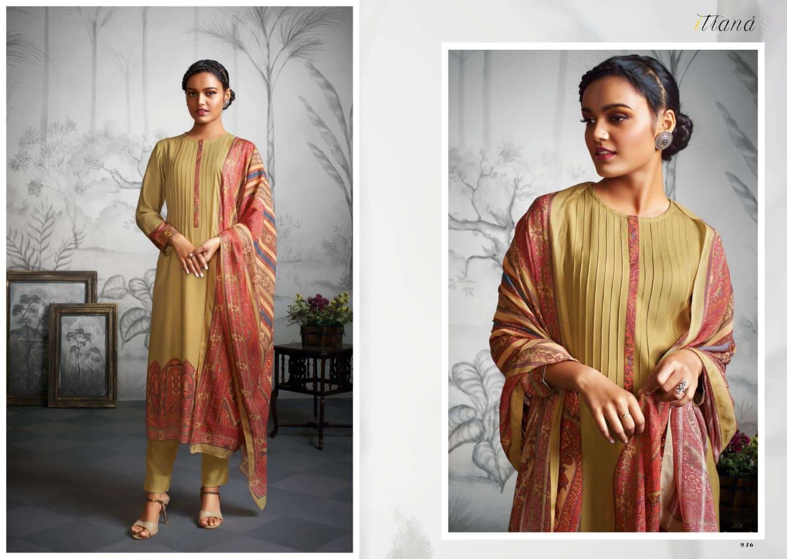 NIRVANA BY ITRANA BEAUTIFUL STYLISH SUITS FANCY COLORFUL CASUAL WEAR & ETHNIC WEAR & READY TO WEAR TWILL PRINTED DRESSES AT WHOLESALE PRICE