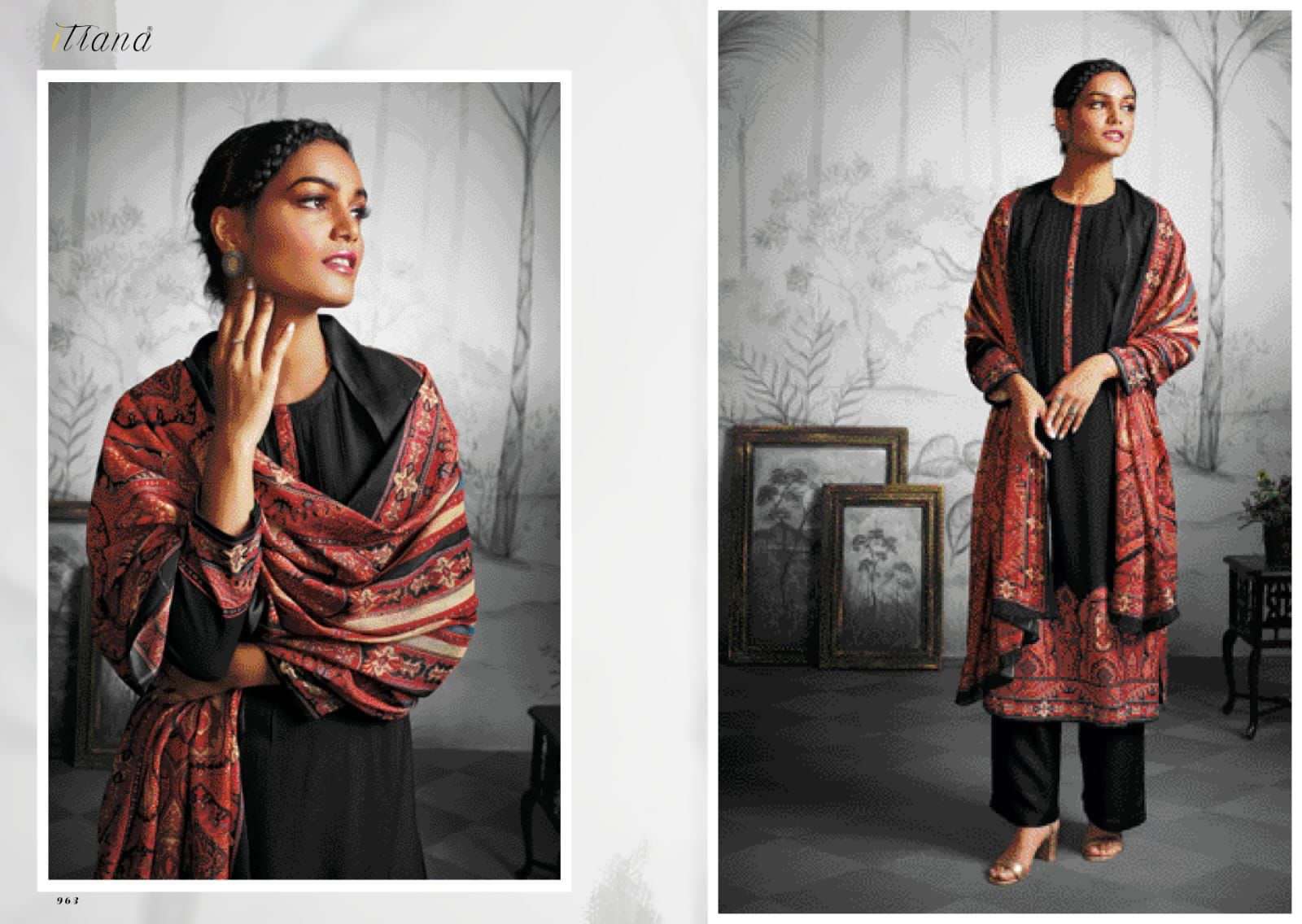 NIRVANA BY ITRANA BEAUTIFUL STYLISH SUITS FANCY COLORFUL CASUAL WEAR & ETHNIC WEAR & READY TO WEAR TWILL PRINTED DRESSES AT WHOLESALE PRICE