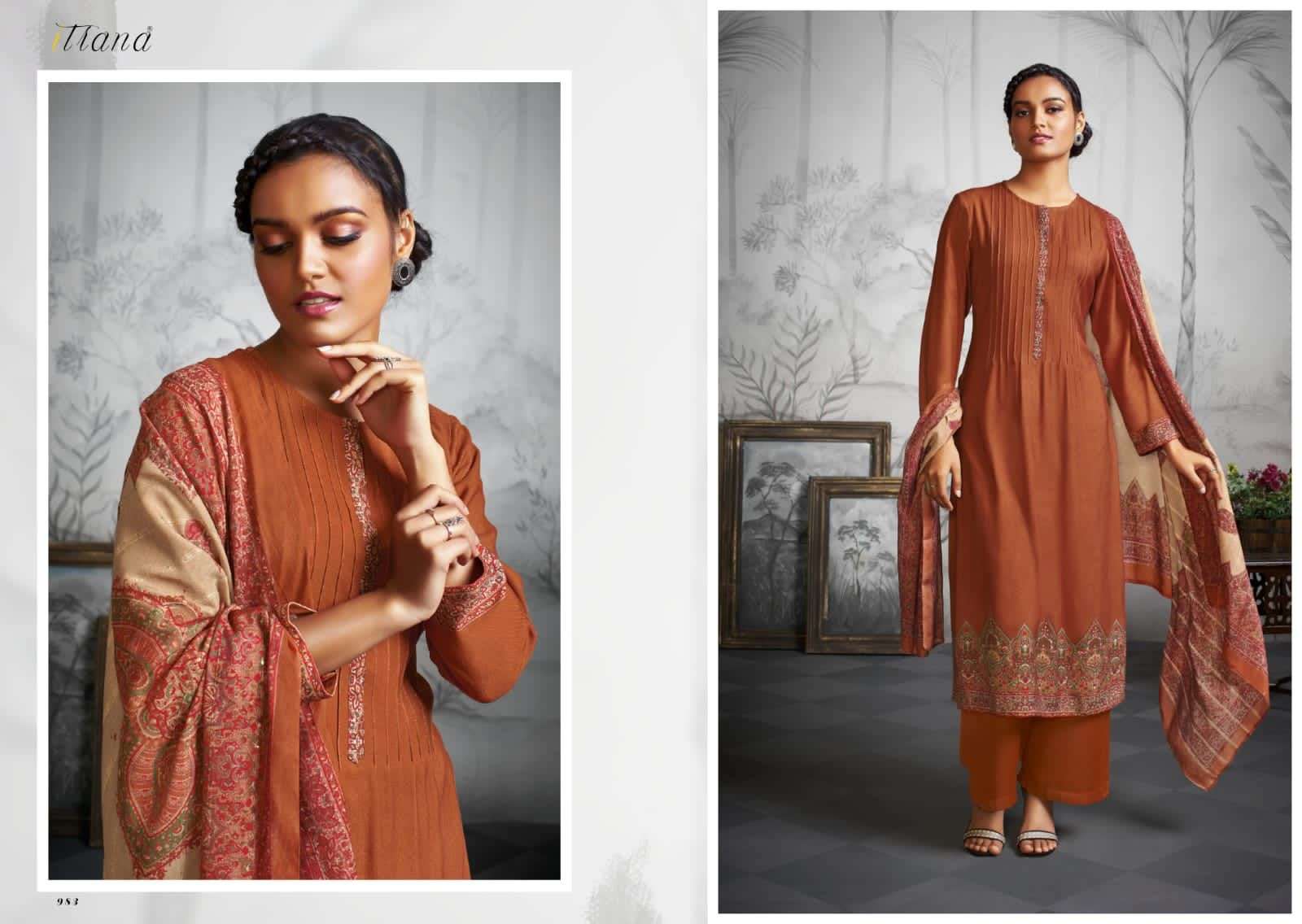 NIRVANA BY ITRANA BEAUTIFUL STYLISH SUITS FANCY COLORFUL CASUAL WEAR & ETHNIC WEAR & READY TO WEAR TWILL PRINTED DRESSES AT WHOLESALE PRICE
