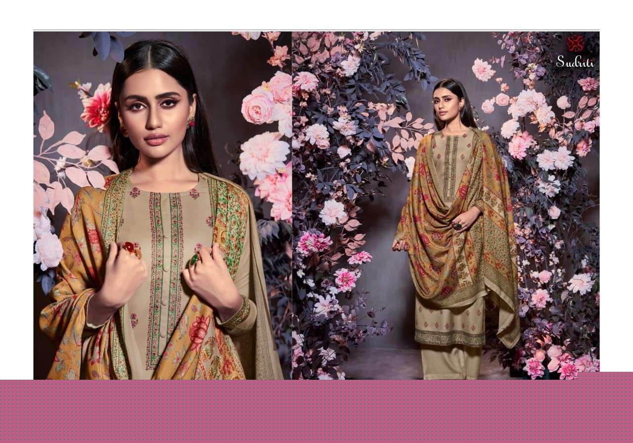 SANGHI BY SUDRITI BEAUTIFUL SUITS COLORFUL STYLISH FANCY CASUAL WEAR & ETHNIC WEAR PASHMINA TWILL DIGITAL PRINT DRESSES AT WHOLESALE PRICE