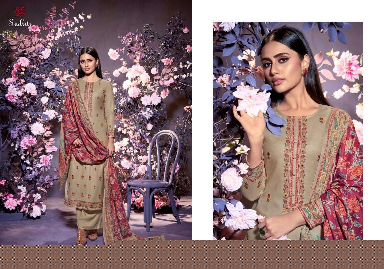 SANGHI BY SUDRITI BEAUTIFUL SUITS COLORFUL STYLISH FANCY CASUAL WEAR & ETHNIC WEAR PASHMINA TWILL DIGITAL PRINT DRESSES AT WHOLESALE PRICE