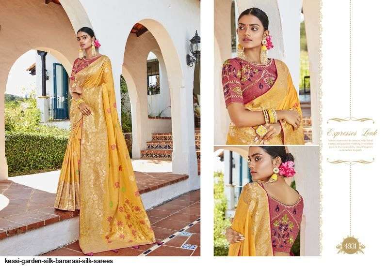 GARDEN SILK BY KESSI FABRICS 4931 TO 4940 SERIES INDIAN TRADITIONAL WEAR COLLECTION BEAUTIFUL STYLISH FANCY COLORFUL PARTY WEAR & OCCASIONAL WEAR COTTON BANARASI SILK SAREES AT WHOLESALE PRICE