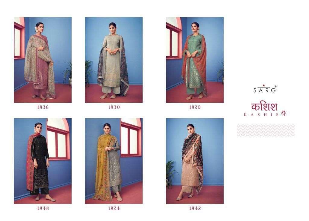 KASHISH BY SARG BEAUTIFUL STYLISH SUITS FANCY COLORFUL CASUAL WEAR & ETHNIC WEAR & READY TO WEAR PURA RUSSIAN SILK DRESSES AT WHOLESALE PRICE