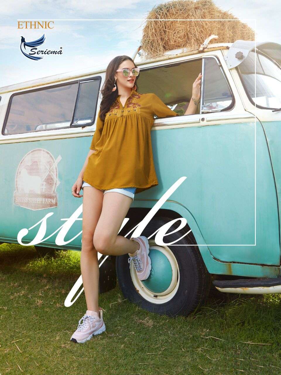 GLAZIER NX HIT BY SPARROW 1046 TO 1053 SERIES BEAUTIFUL STYLISH FANCY COLORFUL CASUAL WEAR & ETHNIC WEAR HEAVY RAYON EMBROIDERED TOPS AT WHOLESALE PRICE
