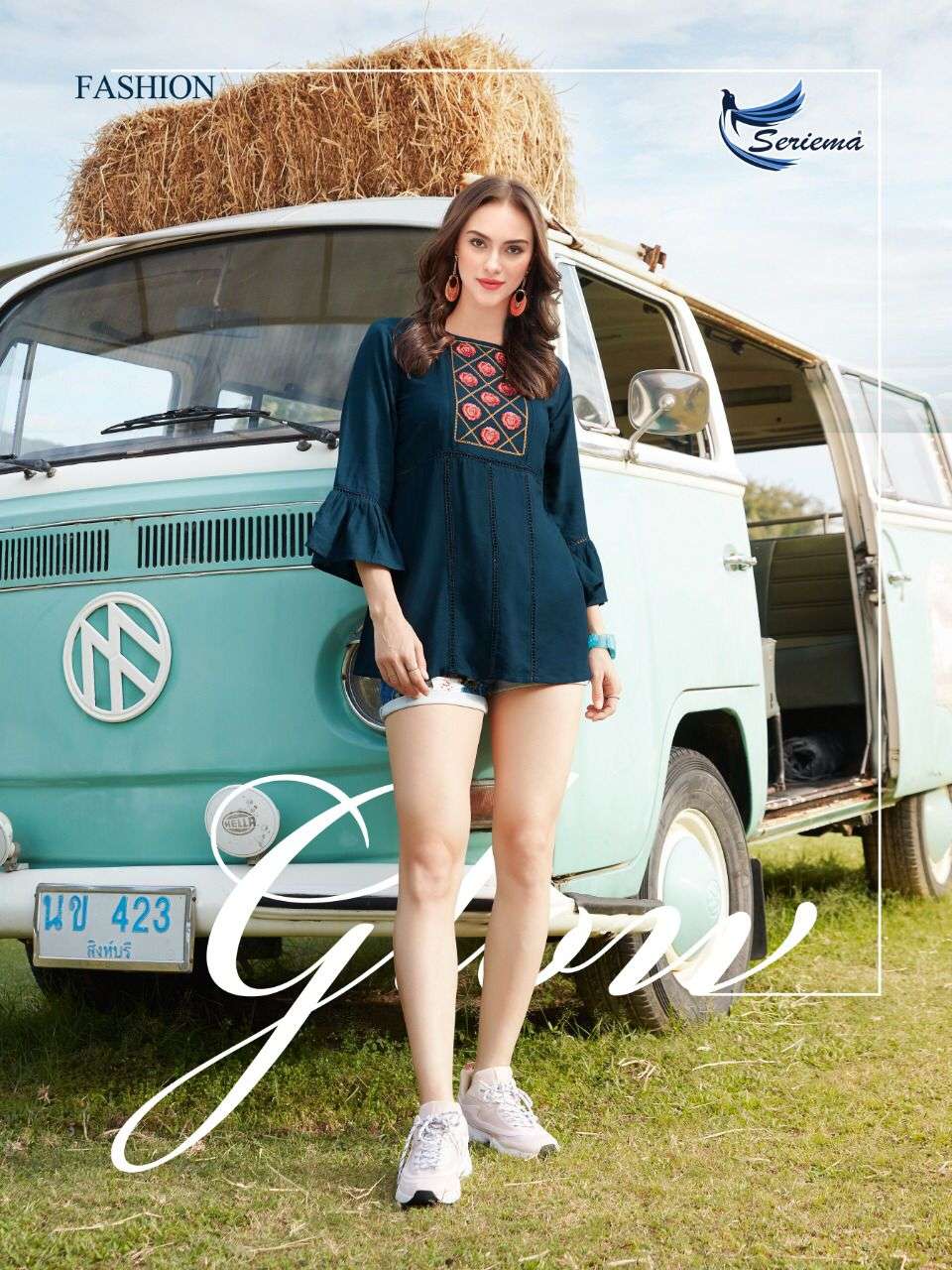 GLAZIER NX HIT BY SPARROW 1046 TO 1053 SERIES BEAUTIFUL STYLISH FANCY COLORFUL CASUAL WEAR & ETHNIC WEAR HEAVY RAYON EMBROIDERED TOPS AT WHOLESALE PRICE