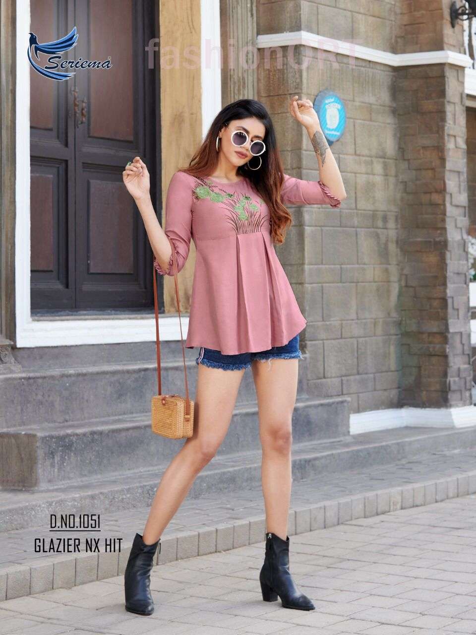 GLAZIER NX HIT BY SPARROW 1046 TO 1053 SERIES BEAUTIFUL STYLISH FANCY COLORFUL CASUAL WEAR & ETHNIC WEAR HEAVY RAYON EMBROIDERED TOPS AT WHOLESALE PRICE