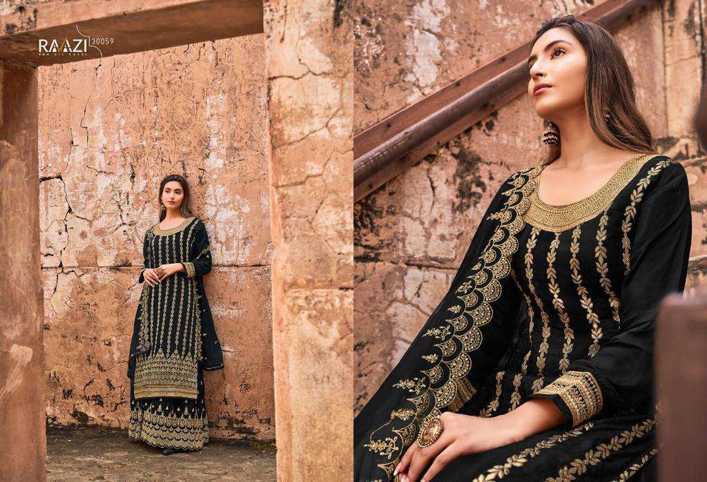 MEHWISH BY RAMA FASHION 30057 TO 30062 SERIES BEAUTIFUL STYLISH SHARARA SUITS FANCY COLORFUL CASUAL WEAR & ETHNIC WEAR & READY TO WEAR DOLA JACQUARD EMBROIDERED DRESSES AT WHOLESALE PRICE