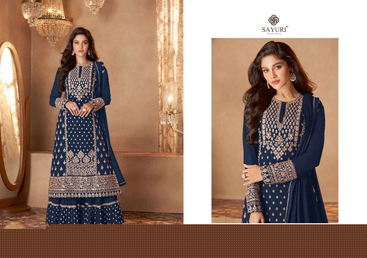 ZOHRA BY SAYURI 128-A TO 128-E SERIES DESIGNER WEDDING COLLECTION BEAUTIFUL STYLISH FANCY COLORFUL PARTY WEAR & OCCASIONAL WEAR REAL GEORGETTE EMBROIDERED DRESSES AT WHOLESALE PRICE
