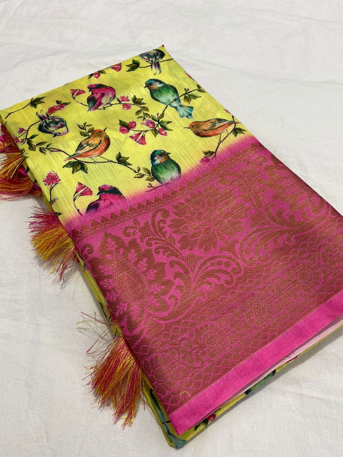 PLATINUM LINEN BY MYRA 01 TO 11 SERIES INDIAN TRADITIONAL WEAR COLLECTION BEAUTIFUL STYLISH FANCY COLORFUL PARTY WEAR & OCCASIONAL WEAR LINEN SAREES AT WHOLESALE PRICE