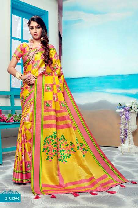 SILK PATTU BY VINAMRA 1501 TO 1512 SERIES INDIAN TRADITIONAL WEAR COLLECTION BEAUTIFUL STYLISH FANCY COLORFUL PARTY WEAR & OCCASIONAL WEAR SILK DIGITAL PRINT SAREES AT WHOLESALE PRICE