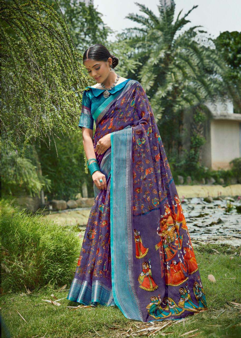 ORGANZA SILK VOL-13 BY SHREYANS 1301 TO 1309 SERIES INDIAN TRADITIONAL WEAR COLLECTION BEAUTIFUL STYLISH FANCY COLORFUL PARTY WEAR & OCCASIONAL WEAR ORGANZA SILK SAREES AT WHOLESALE PRICE