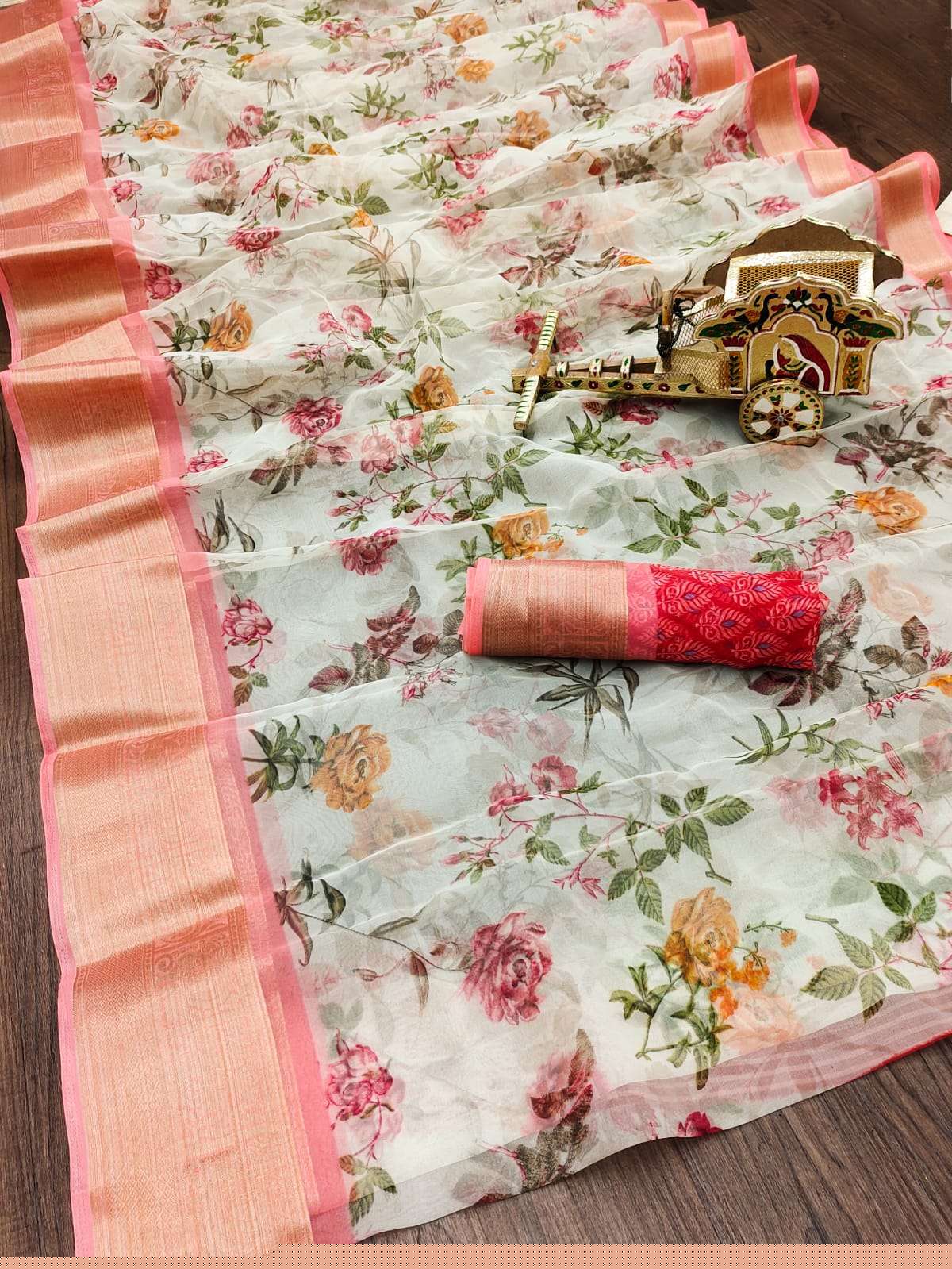 ORGANZA PRINT VOL-2 BY MYRA 201 TO 209 SERIES INDIAN TRADITIONAL WEAR COLLECTION BEAUTIFUL STYLISH FANCY COLORFUL PARTY WEAR & OCCASIONAL WEAR PREMIUM ORGANZA SAREES AT WHOLESALE PRICE