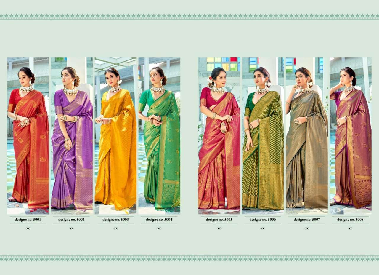 Alankaar By Rajyog 5001 To 5008 Series Indian Traditional Wear Collection Beautiful Stylish Fancy Colorful Party Wear & Occasional Wear Pure Silk Sarees At Wholesale Price