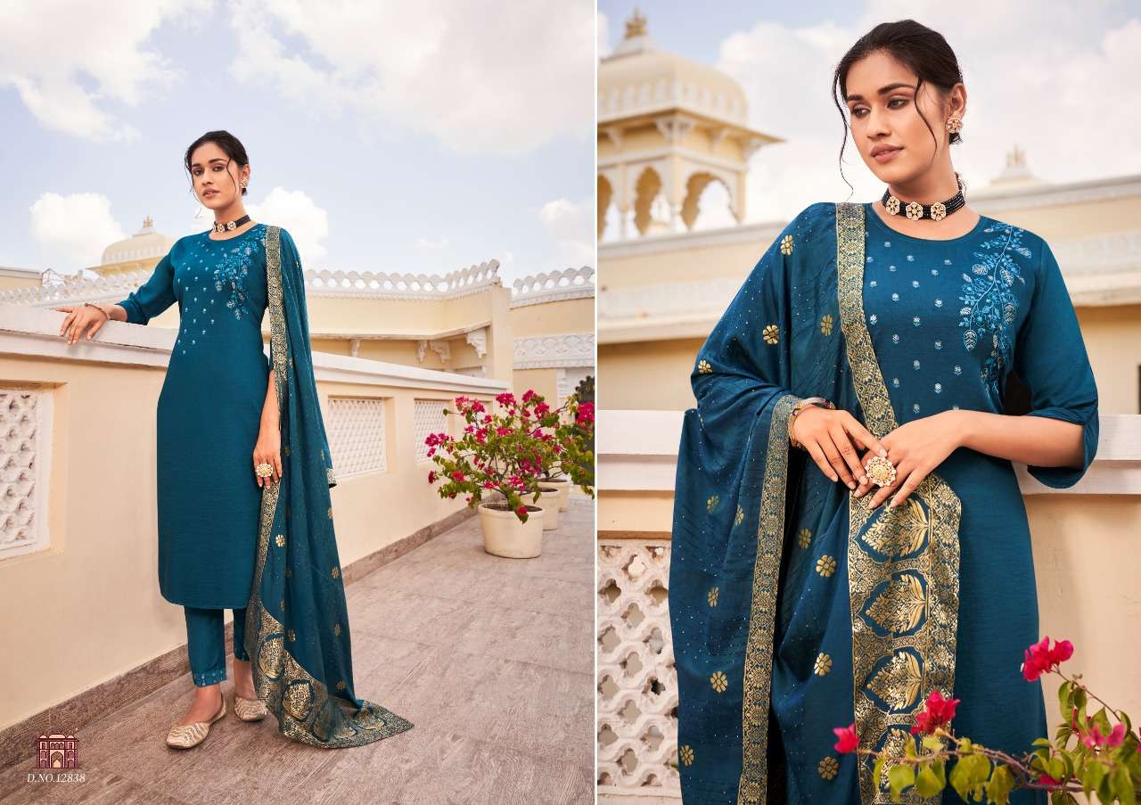 RIWAYAT BY KIVI 12837 TO 12840 SERIES BEAUTIFUL SUITS COLORFUL STYLISH FANCY CASUAL WEAR & ETHNIC WEAR PARAMPARA SILK EMBROIDERED DRESSES AT WHOLESALE PRICE