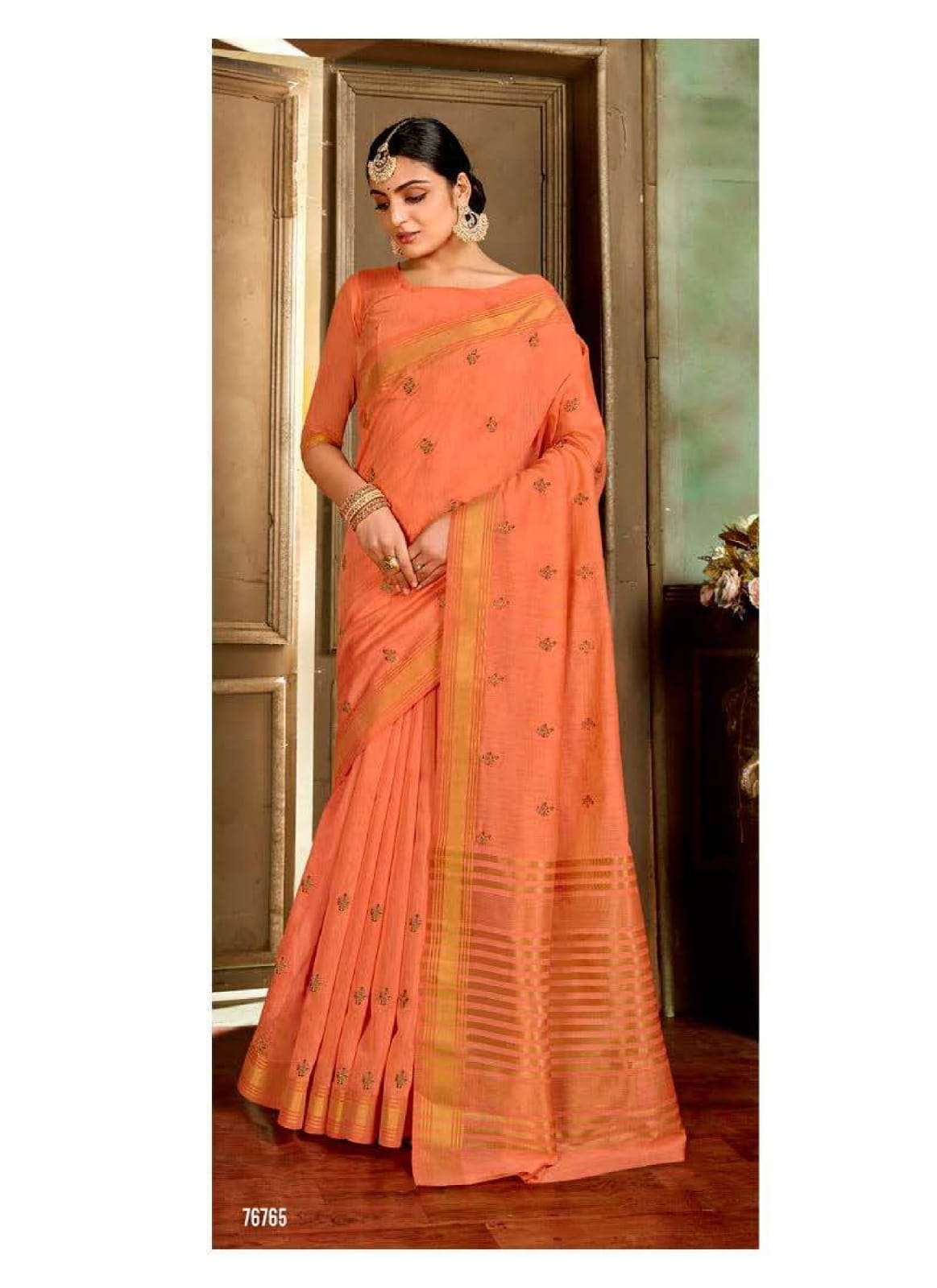 SINDHURA BY LIFESTYLE 76791 TO 76796 SERIES INDIAN TRADITIONAL WEAR COLLECTION BEAUTIFUL STYLISH FANCY COLORFUL PARTY WEAR & OCCASIONAL WEAR CHANDERI SILK SAREES AT WHOLESALE PRICE