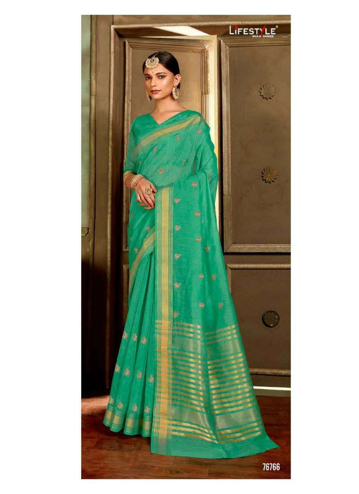 SINDHURA BY LIFESTYLE 76791 TO 76796 SERIES INDIAN TRADITIONAL WEAR COLLECTION BEAUTIFUL STYLISH FANCY COLORFUL PARTY WEAR & OCCASIONAL WEAR CHANDERI SILK SAREES AT WHOLESALE PRICE