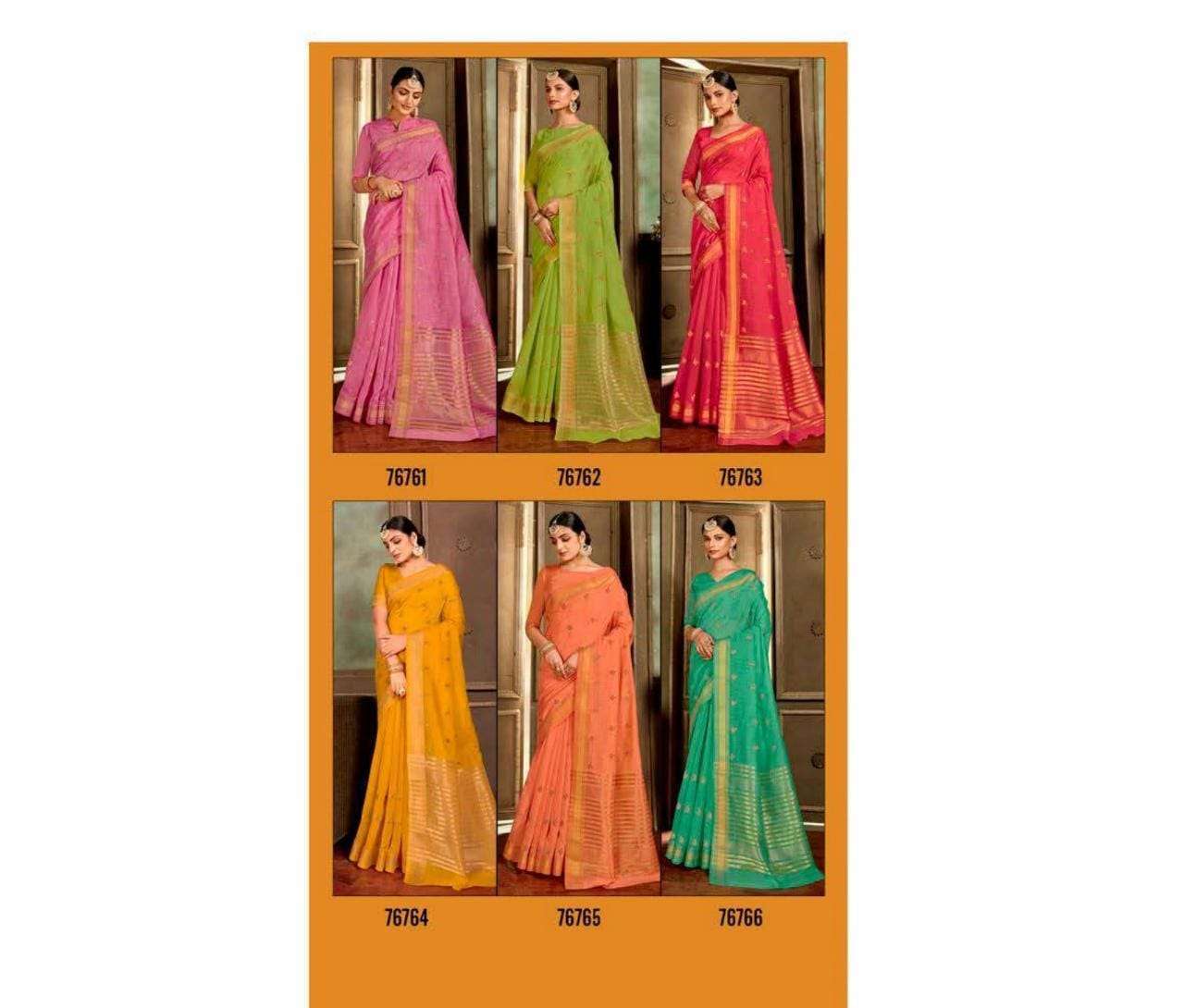 SINDHURA BY LIFESTYLE 76791 TO 76796 SERIES INDIAN TRADITIONAL WEAR COLLECTION BEAUTIFUL STYLISH FANCY COLORFUL PARTY WEAR & OCCASIONAL WEAR CHANDERI SILK SAREES AT WHOLESALE PRICE