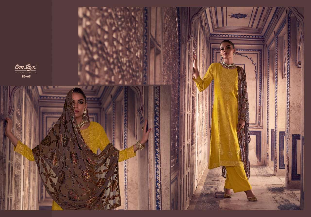 ZARQASH BY JHANSI 601 TO 68 SERIES BEAUTIFUL SUITS COLORFUL STYLISH FANCY CASUAL WEAR & ETHNIC WEAR PASHMINA SILK DRESSES AT WHOLESALE PRICE