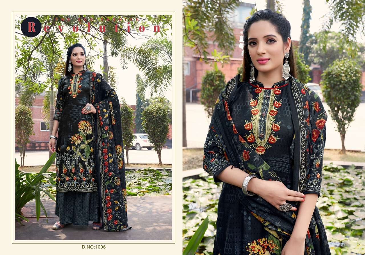 AARIKA BY VIJAYA FASHION 1001 TO 1008 SERIES BEAUTIFUL STYLISH SUITS FANCY COLORFUL CASUAL WEAR & ETHNIC WEAR & READY TO WEAR PASHMINA DOBBY PRINTED DRESSES AT WHOLESALE PRICE