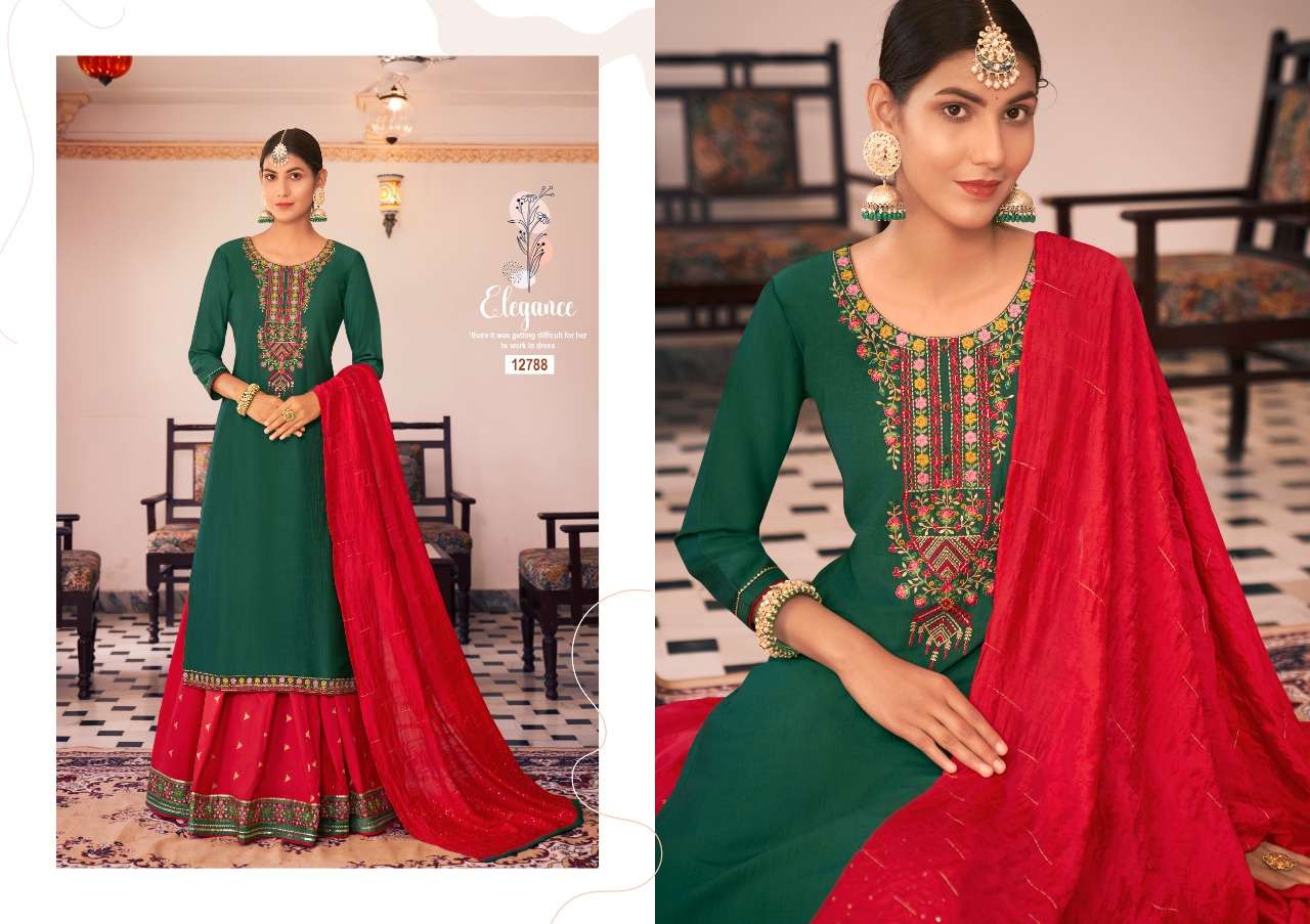 CARNIVAL VOL-3 BY KIVI 12787 TO 12792 SERIES BEAUTIFUL SUITS COLORFUL STYLISH FANCY CASUAL WEAR & ETHNIC WEAR LINING SILK DRESSES AT WHOLESALE PRICE