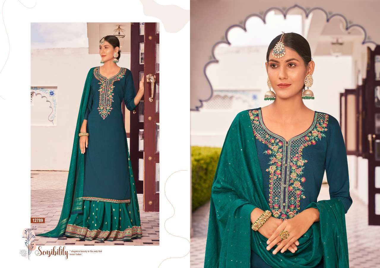 CARNIVAL VOL-3 BY KIVI 12787 TO 12792 SERIES BEAUTIFUL SUITS COLORFUL STYLISH FANCY CASUAL WEAR & ETHNIC WEAR LINING SILK DRESSES AT WHOLESALE PRICE