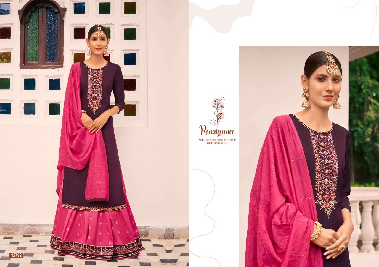 CARNIVAL VOL-3 BY KIVI 12787 TO 12792 SERIES BEAUTIFUL SUITS COLORFUL STYLISH FANCY CASUAL WEAR & ETHNIC WEAR LINING SILK DRESSES AT WHOLESALE PRICE