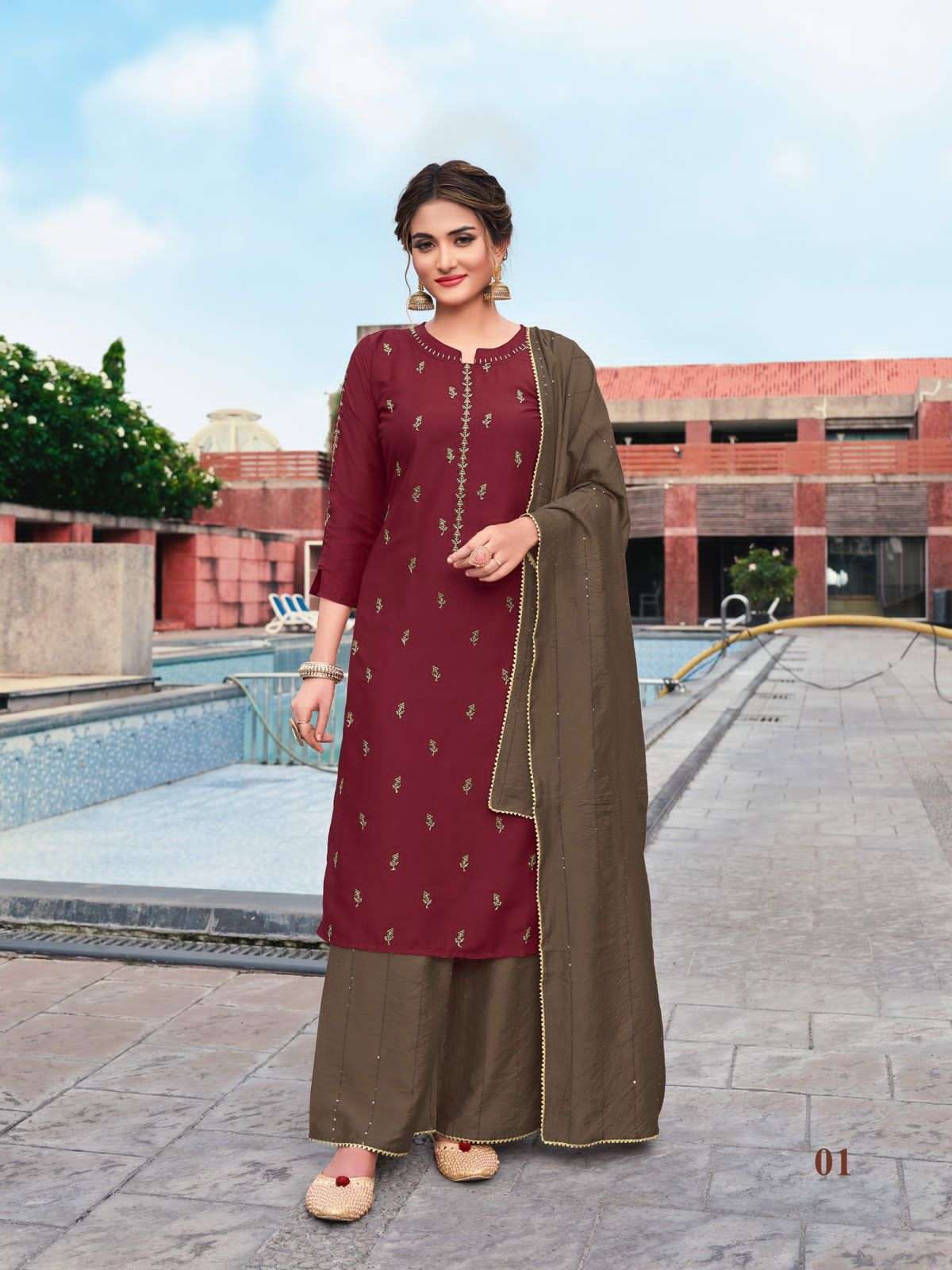 SURILI VOL-2 BY RT 1001 TO 1006 SERIES BEAUTIFUL SUITS STYLISH FANCY COLORFUL CASUAL WEAR & ETHNIC WEAR CHINNON SILK DRESSES AT WHOLESALE PRICE