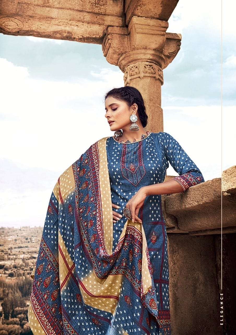 KALIKAA BY KESARIYA 1001 TO 1008 SERIES BEAUTIFUL STYLISH SHARARA SUITS FANCY COLORFUL CASUAL WEAR & ETHNIC WEAR & READY TO WEAR PASHMINA JACQUARD PRINTED DRESSES AT WHOLESALE PRICE