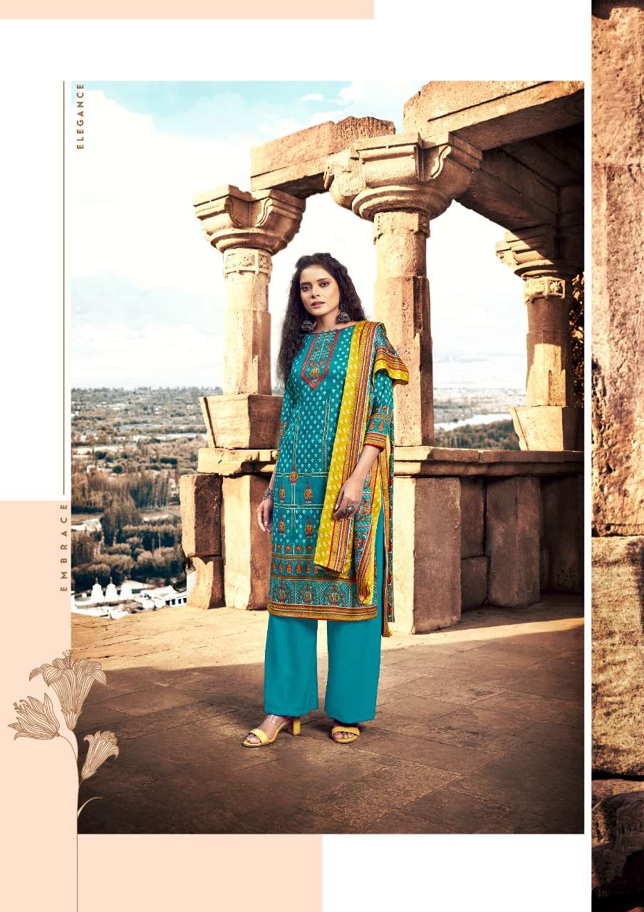 KALIKAA BY KESARIYA 1001 TO 1008 SERIES BEAUTIFUL STYLISH SHARARA SUITS FANCY COLORFUL CASUAL WEAR & ETHNIC WEAR & READY TO WEAR PASHMINA JACQUARD PRINTED DRESSES AT WHOLESALE PRICE