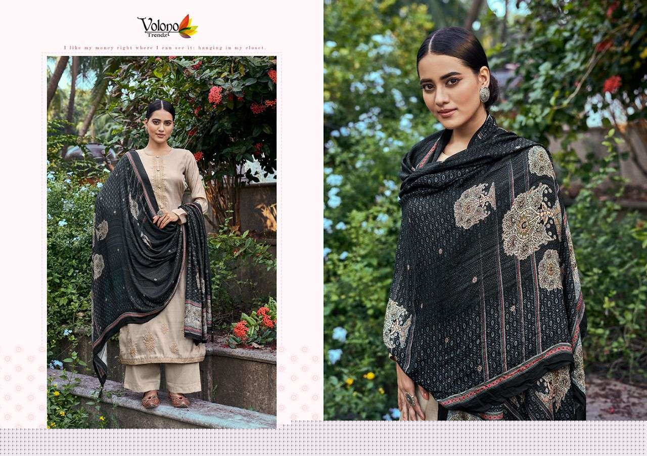 Elan Vol-5 By Volono Trendz 3001 To 3007 Series Beautiful Suits Stylish Fancy Colorful Party Wear & Occasional Wear Pure Pahsmina Dresses At Wholesale Price