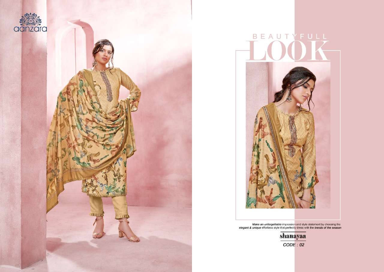 AANZARA SHANAYA BY ACME WEAVERS 01 TO 06 SERIES BEAUTIFUL SUITS COLORFUL STYLISH FANCY CASUAL WEAR & ETHNIC WEAR COTTON SATIN DIGITAL PRINT DRESSES AT WHOLESALE PRICE