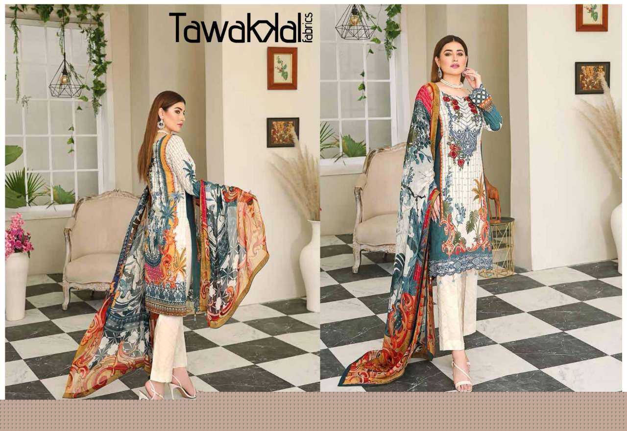 OPULENCE LUXURY COTTON VOl-5 BY TAWAKKAL FAB 5001 TO 5010 SERIES BEAUTIFUL STYLISH SUITS FANCY COLORFUL CASUAL WEAR & ETHNIC WEAR & READY TO WEAR COTTON PRINTED DRESSES AT WHOLESALE PRICE