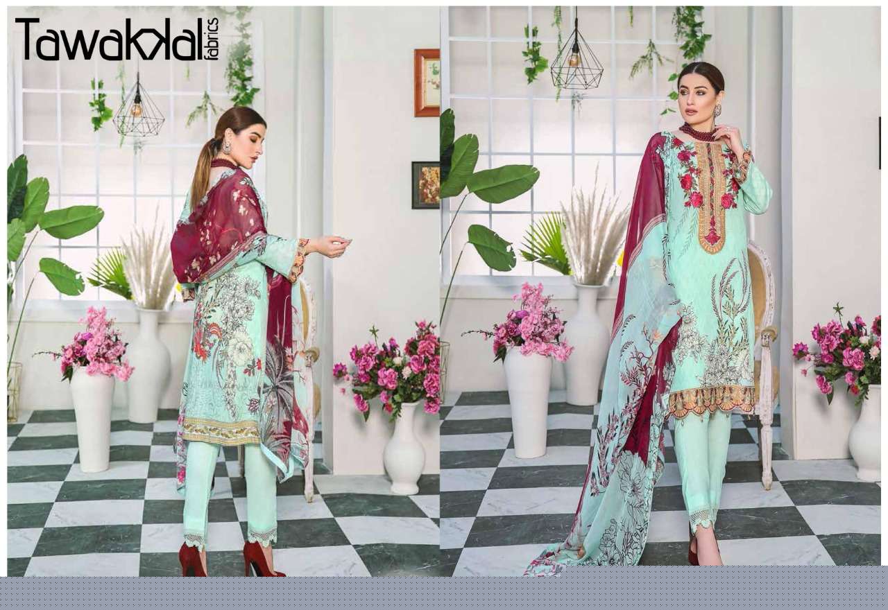 OPULENCE LUXURY COTTON VOl-5 BY TAWAKKAL FAB 5001 TO 5010 SERIES BEAUTIFUL STYLISH SUITS FANCY COLORFUL CASUAL WEAR & ETHNIC WEAR & READY TO WEAR COTTON PRINTED DRESSES AT WHOLESALE PRICE